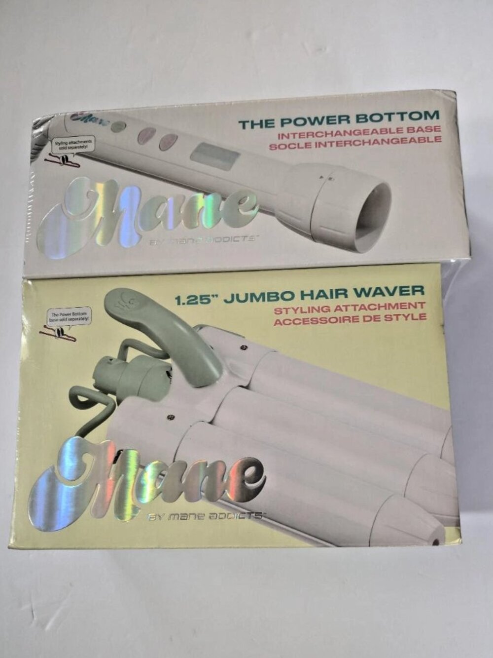 Mane The Power Bottom Base & 1.25” Jumbo Hair Waver - New / Sealed